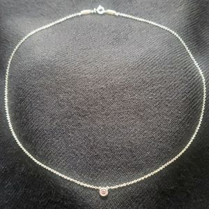 Tiffany & Co sapphire and sterling silver necklace. No box.